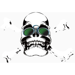 矢量手绘骷髅T恤印花