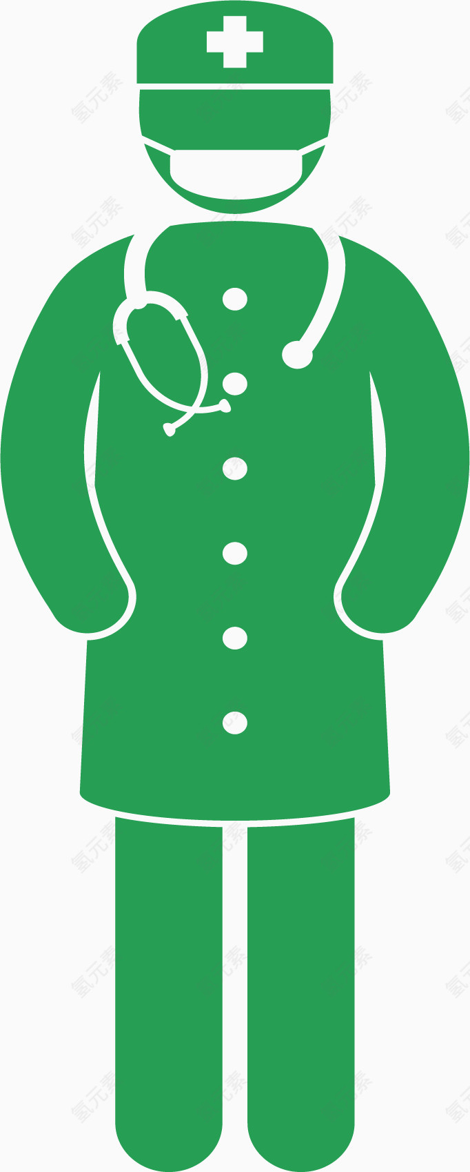 扁平绿色主治医生