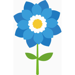 春季蓝色花朵设计