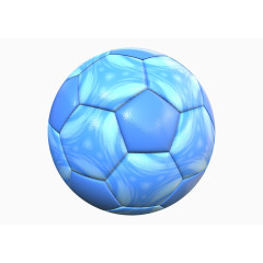 蓝色花纹足球