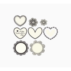 情人节黑色标签.