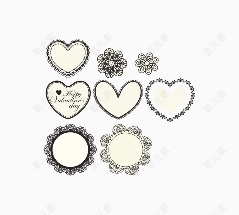 情人节黑色标签.