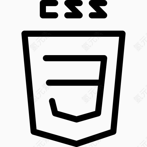 级联CSS语言线图标标志被单风格标志