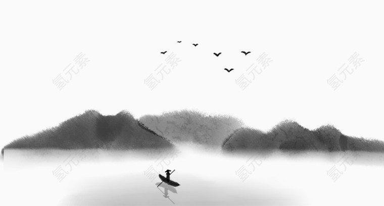 山水水墨画