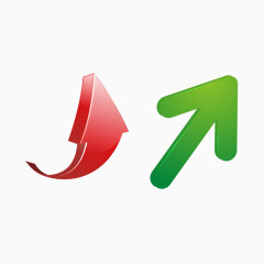 矢量绿色红色箭头免费素材