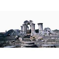 圆明园遗址石柱