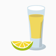 卡通柠檬鸡尾酒