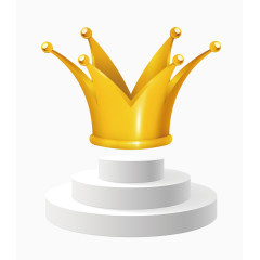 矢量金色手绘卡通冠军榜