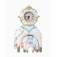 欧式大象时钟摆件