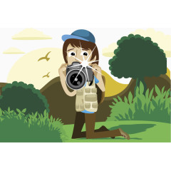矢量照相女孩