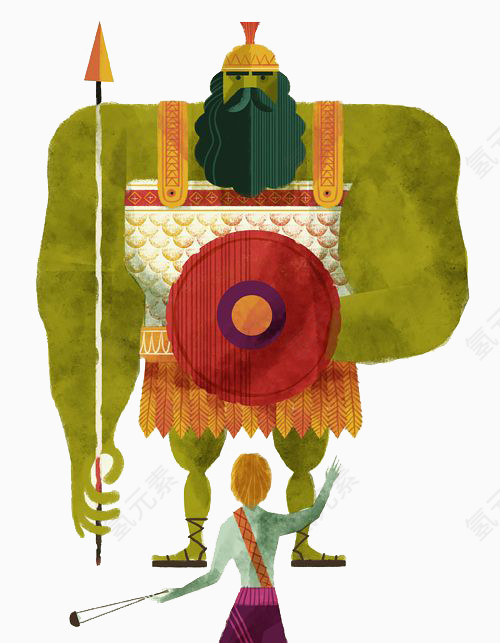 卡通绿巨人士兵