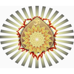 装饰金色非洲花纹