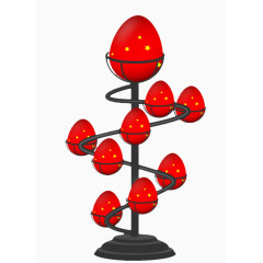 红色星星图案花灯