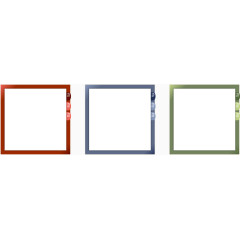 方框彩色标签海报元素