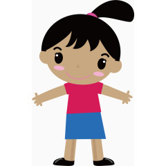 女孩儿童卡通海报促销素材