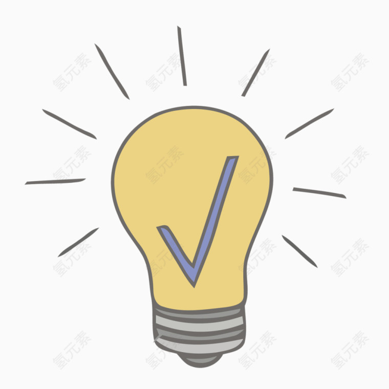 矢量一个正确的想法灯泡素材