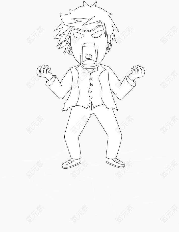发火的男子