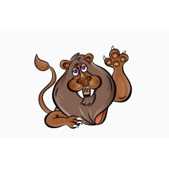 卡通狮子矢量素材