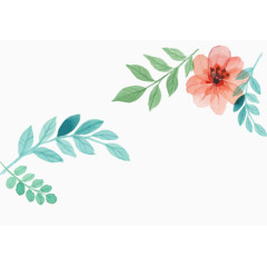 手绘小清新中国风花卉