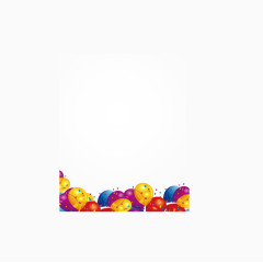 装饰元素　气球　彩色　光圈　影子　白色