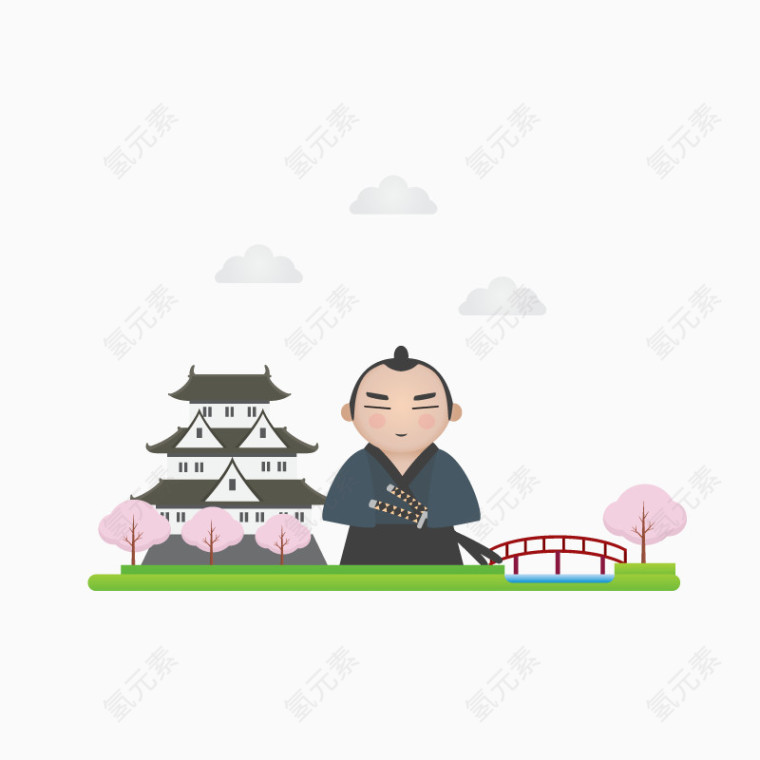 矢量日本武士
