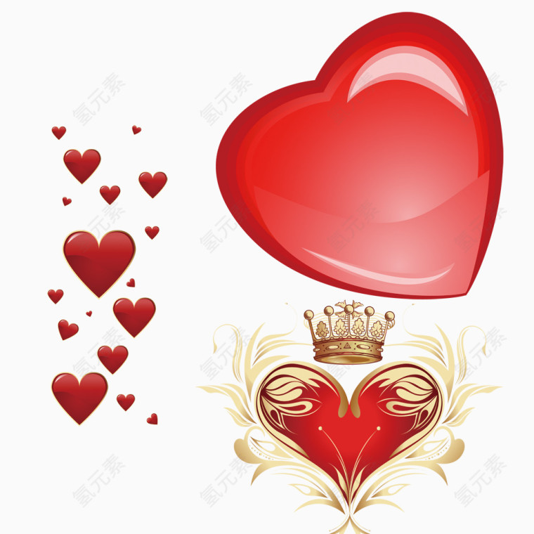 四种红色高端礼品图案