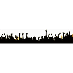 黑色多个人物剪影图案