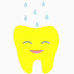 矢量黄色牙齿免费图片