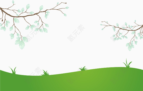 清新风景矢量图片