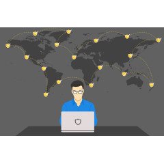 电脑安全管理员矢量图