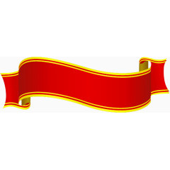 红色新年手绘丝带装饰