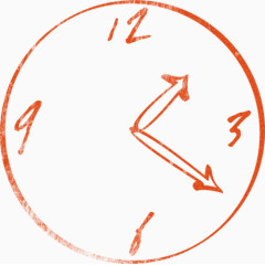 手绘简笔画时钟