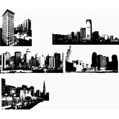 矢量剪影城市