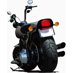 矢量黑色摩托车