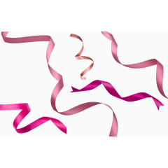 紫色清新绸带漂浮素材