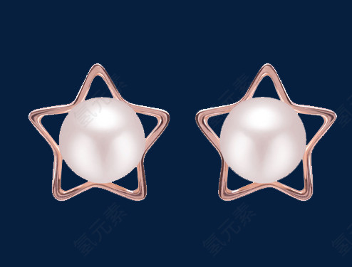 玛基雅星星珍珠耳饰
