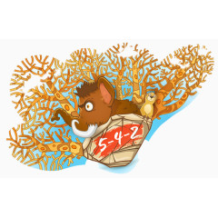 创意设计大象标签