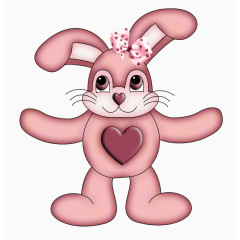 粉色卡通可爱小兔子