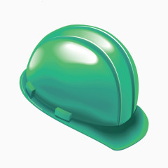 矢量卡通绿色安全帽