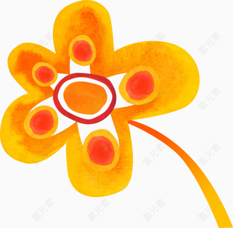 彩绘的小黄花
