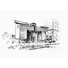 手绘建筑房产