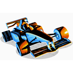 卡通赛车装饰矢量图