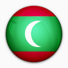 国旗马尔代夫对世界标志图标