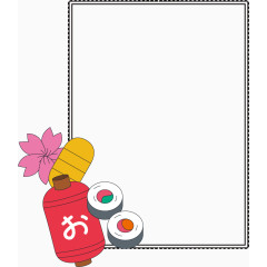 灯笼矢量日式边框