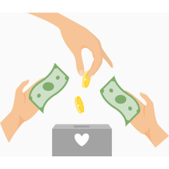 简约献爱心矢量图