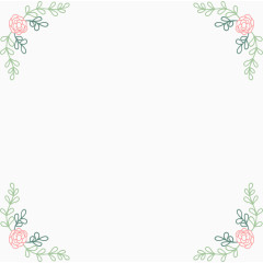 手绘花卉婚礼元素