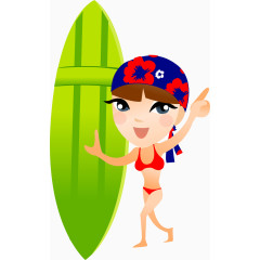 冲浪卡通人物