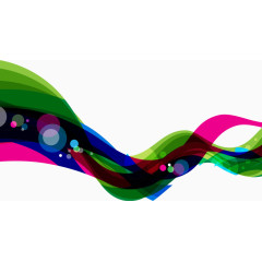 矢量手绘彩色曲线