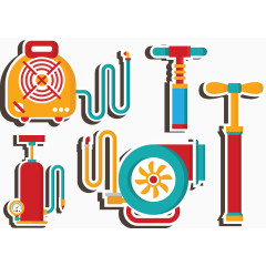 自行车运动图标空气压力循环