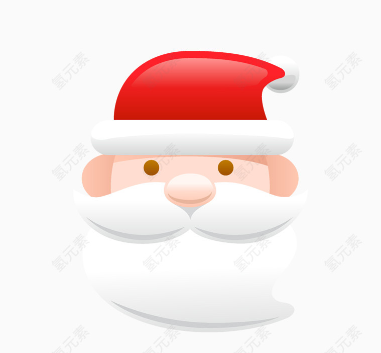 手绘圣诞老人头像